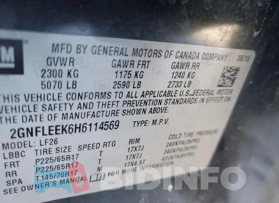 2GNFLEEK6H6114569 Photo# 13
