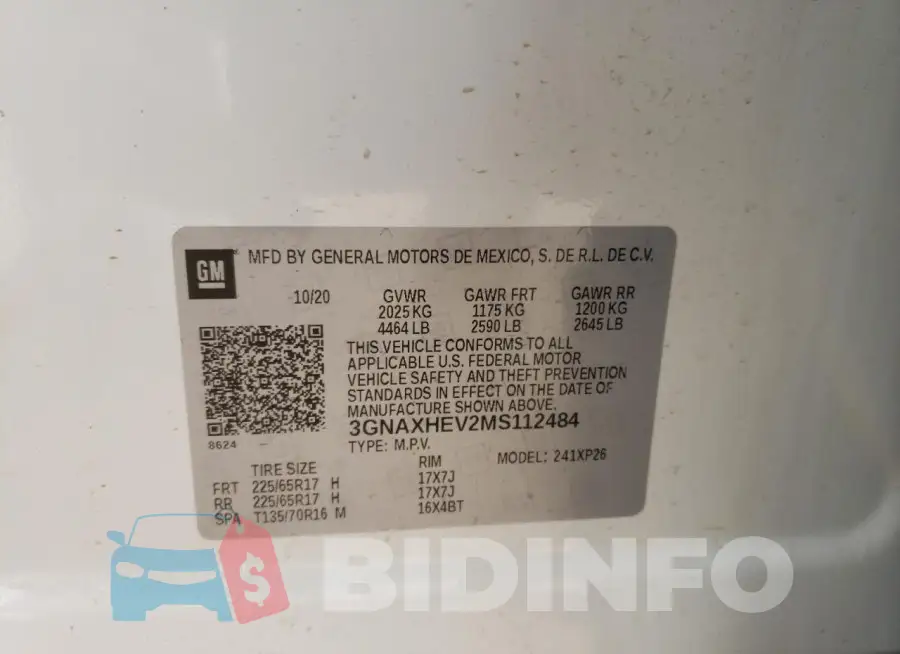 3GNAXHEV2MS112484 Photo# 13