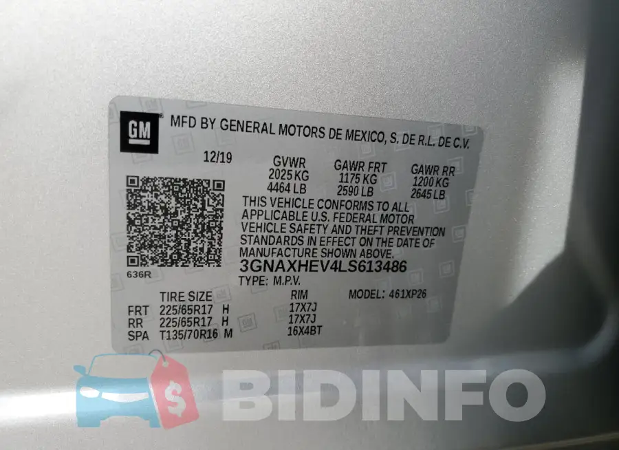 3GNAXHEV4LS613486 Photo# 14