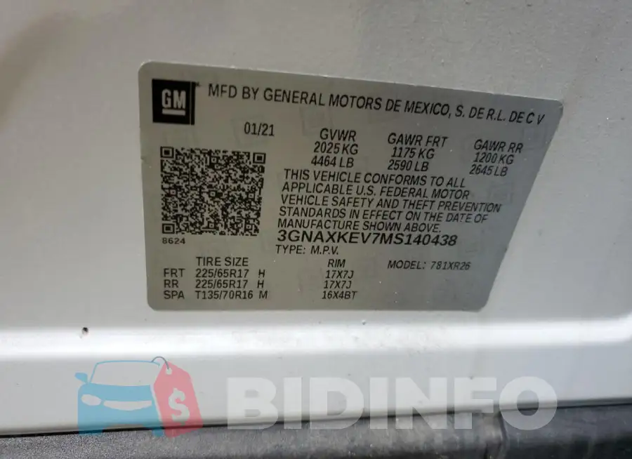 3GNAXKEV7MS140438 Photo# 12