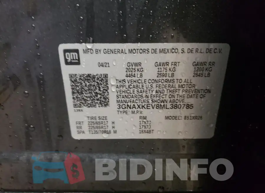 3GNAXKEV8ML380785 Photo# 12