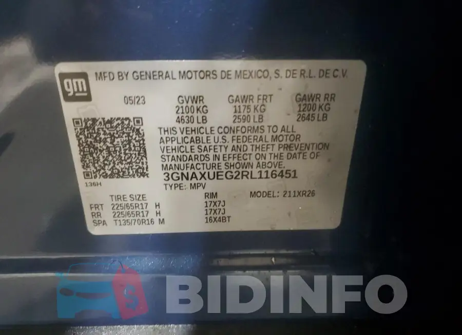 3GNAXUEG2RL116451 Photo# 13