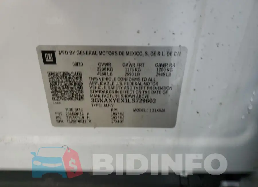 3GNAXYEX1LS729603 Photo# 13
