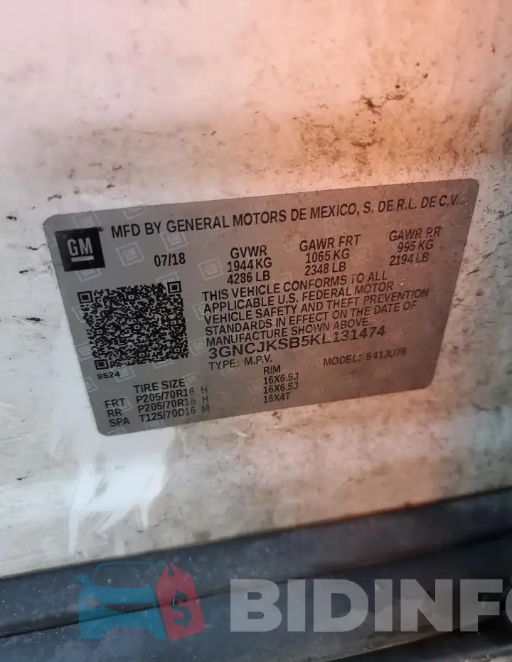 3GNCJKSB5KL131474 Photo# 13