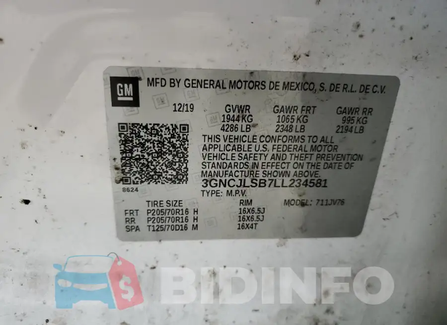 3GNCJLSB7LL234581 Photo# 13
