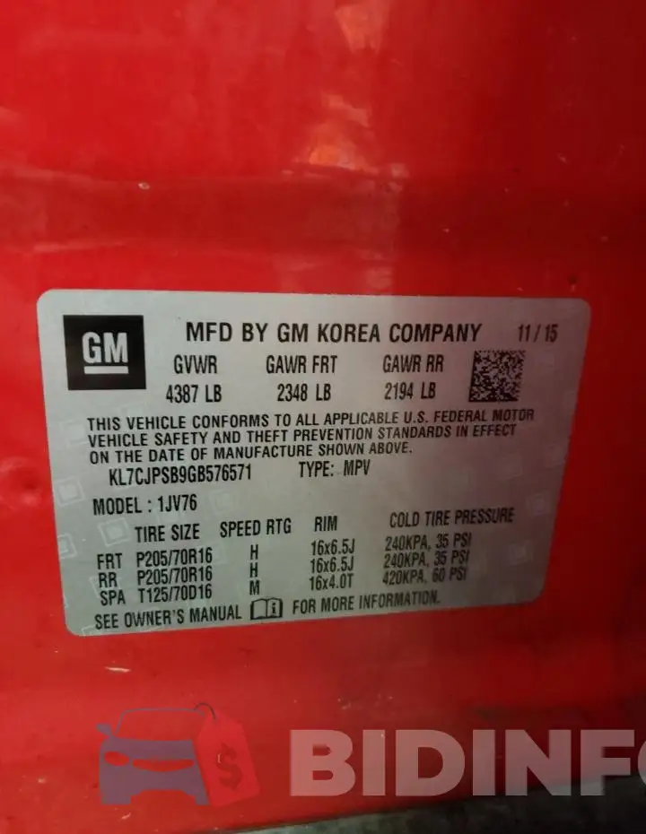 KL7CJPSB9GB576571 Photo# 12