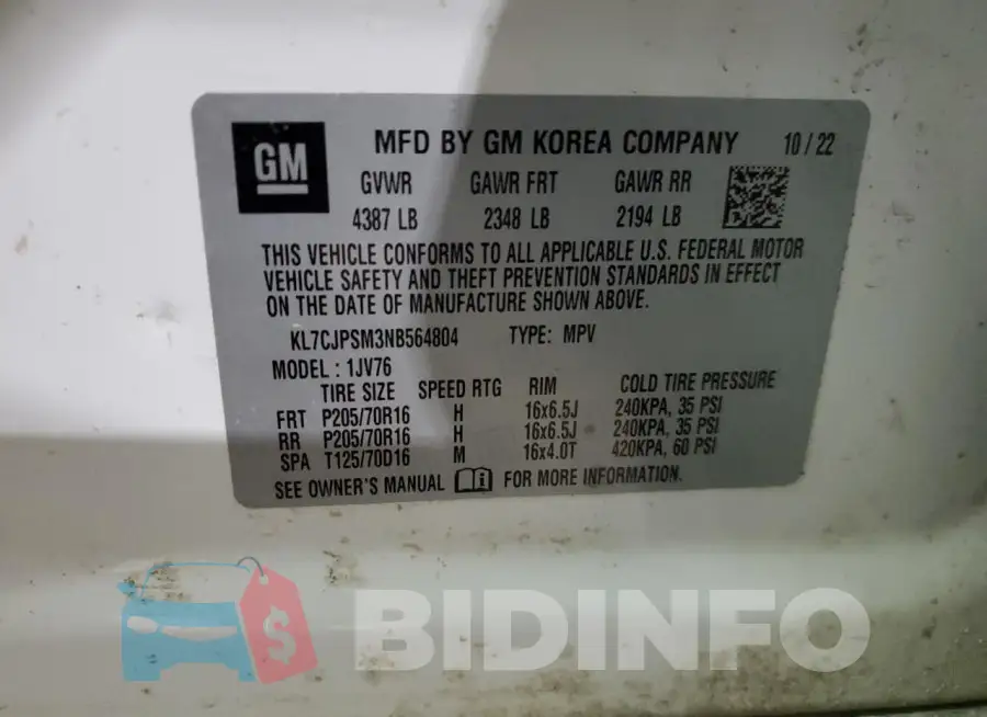 KL7CJPSM3NB564804 Photo# 13