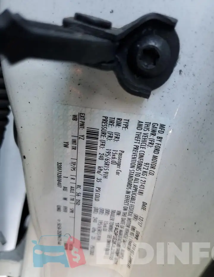 1FADP3E26JL230205 Photo# 13