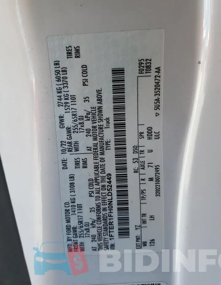 1FTER1FH0NLD52449 Photo# 13