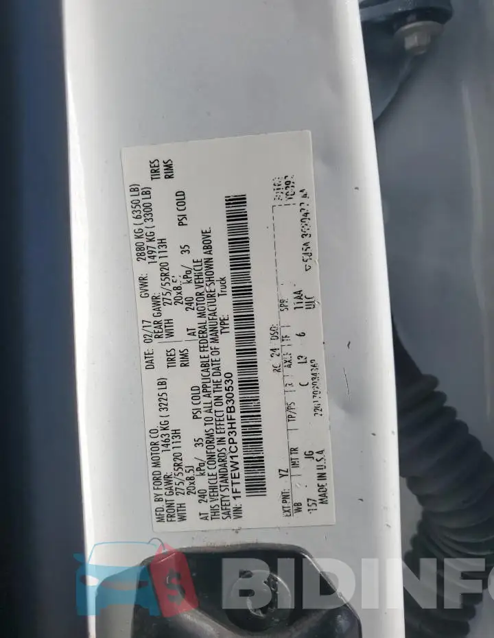1FTEW1CP3HFB30530 Photo# 12