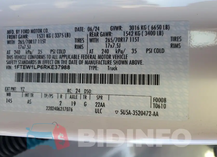 1FTEW1LP6RKE37988 Photo# 13
