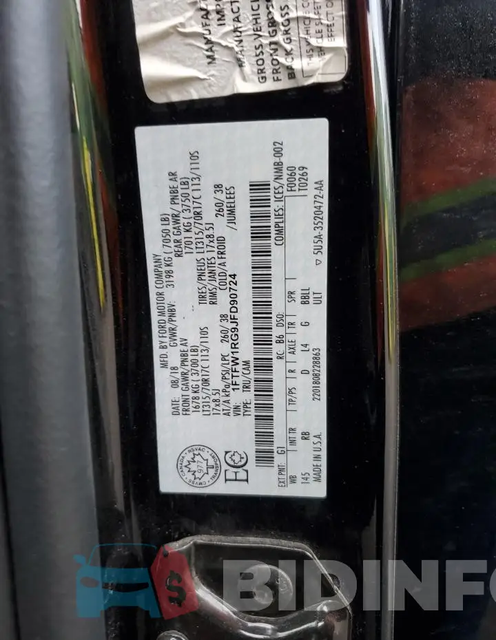 1FTFW1RG9JFD90724 Photo# 12