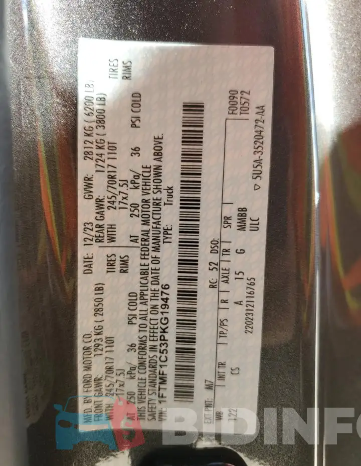 1FTMF1C53PKG19476 Photo# 13