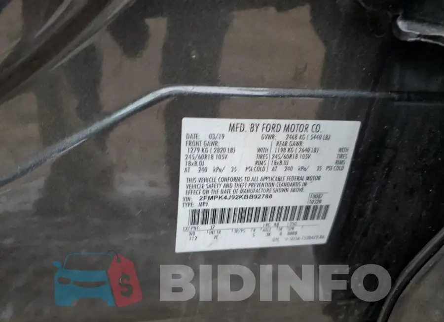 2FMPK4J92KBB92788 Photo# 13