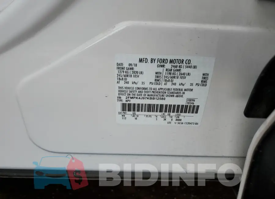 2FMPK4J97KBB12580 Photo# 12