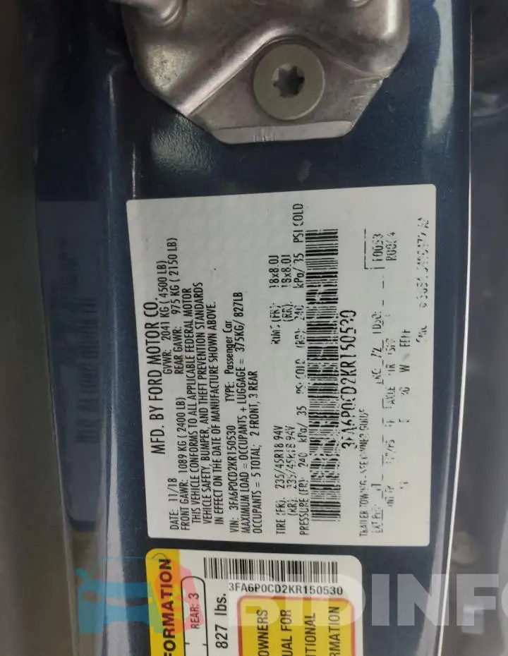 3FA6P0CD2KR150530 Photo# 12