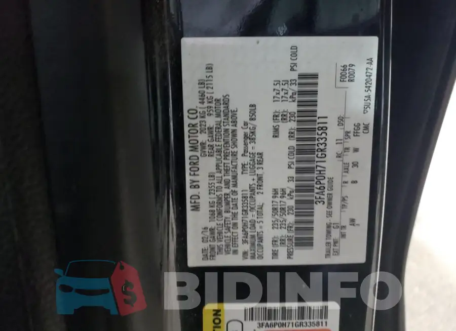 3FA6P0H71GR335811 Photo# 12