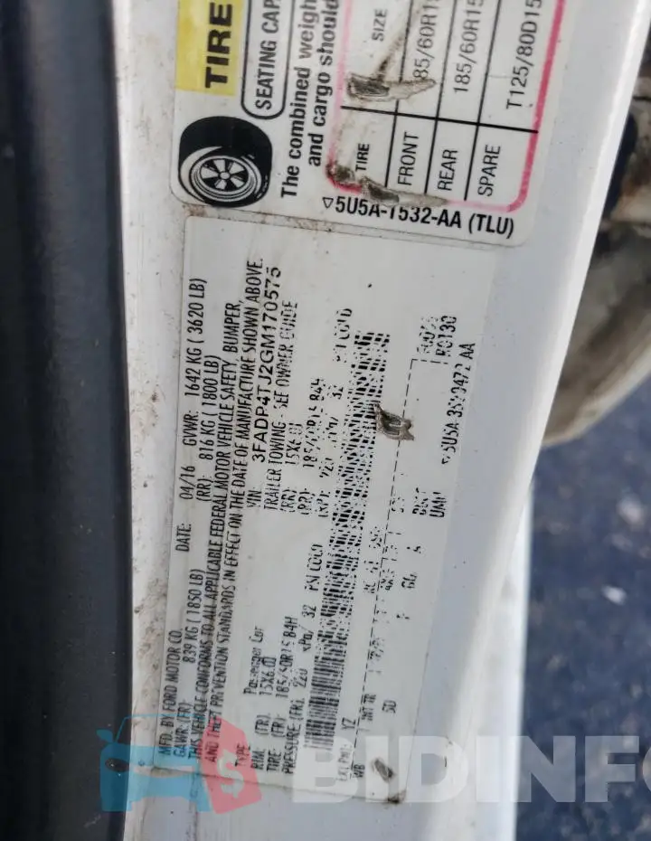 3FADP4TJ2GM170575 Photo# 12