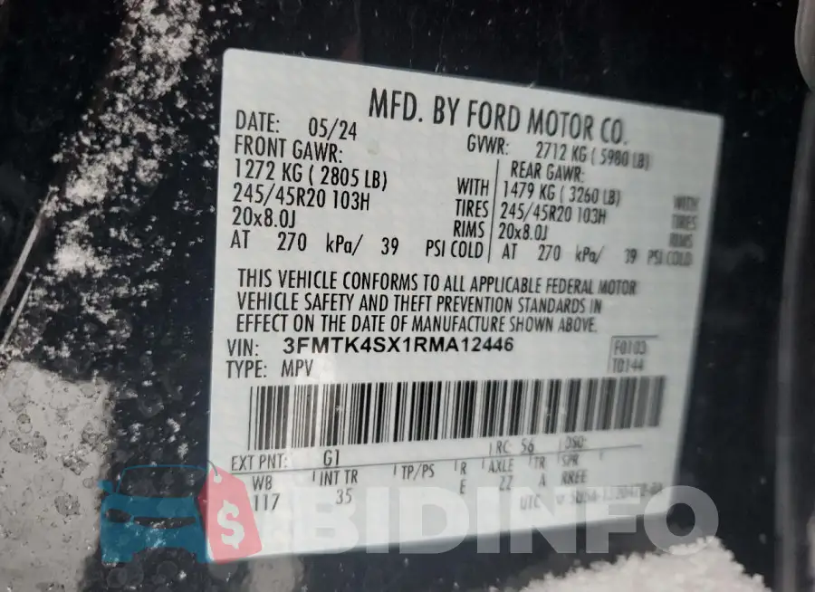 3FMTK4SX1RMA12446 Photo# 13