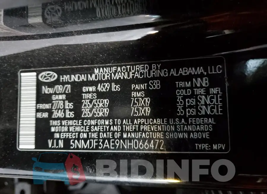 5NMJF3AE9NH066472 Photo# 12