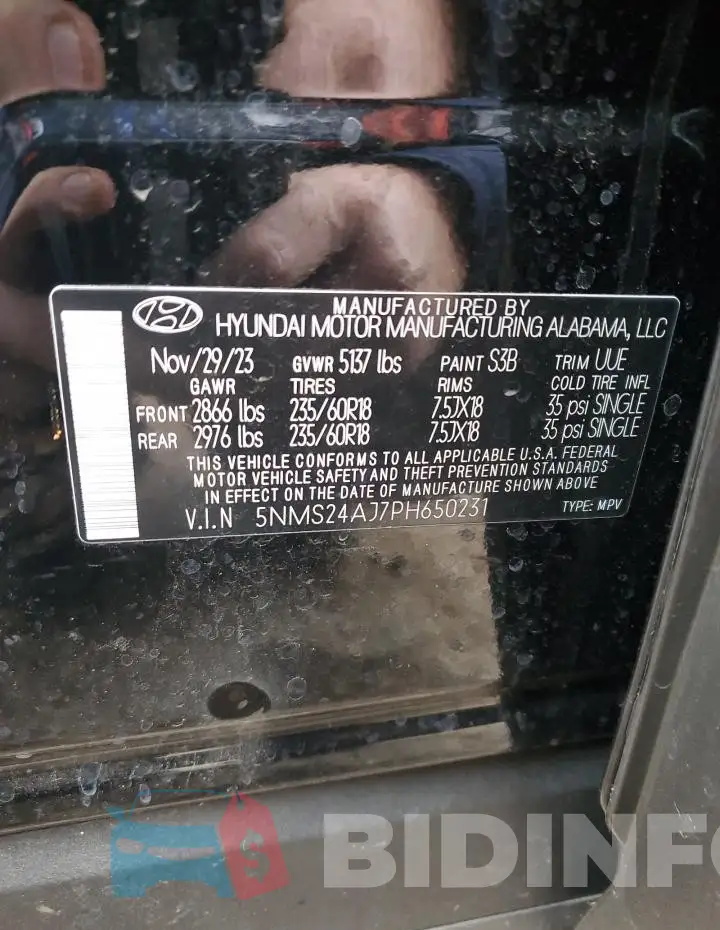 5NMS24AJ7PH650231 Photo# 13