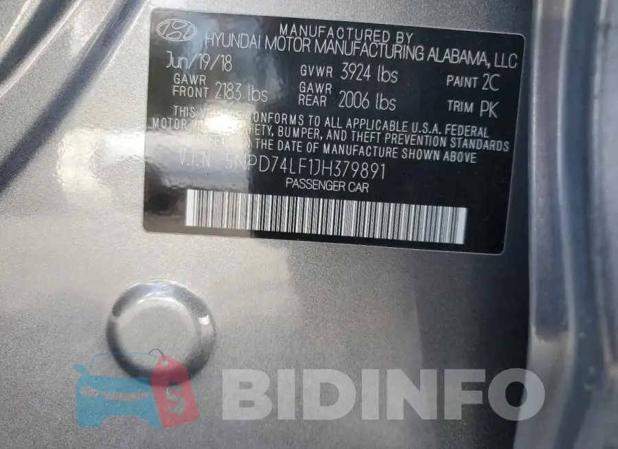 5NPD74LF1JH379891 Photo# 13
