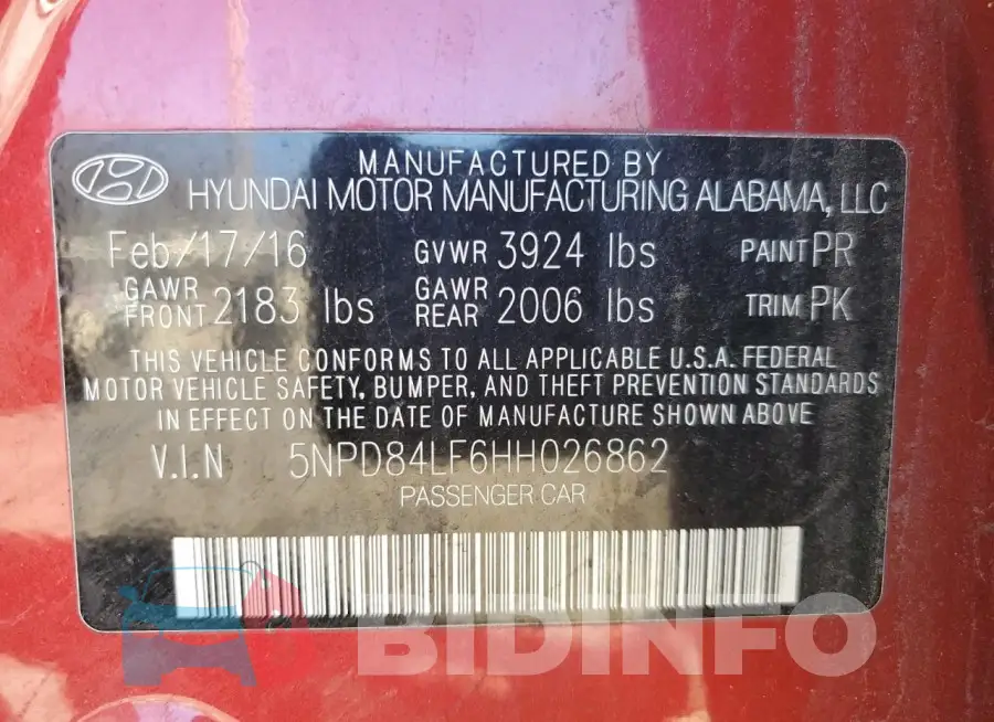 5NPD84LF6HH026862 Photo# 12