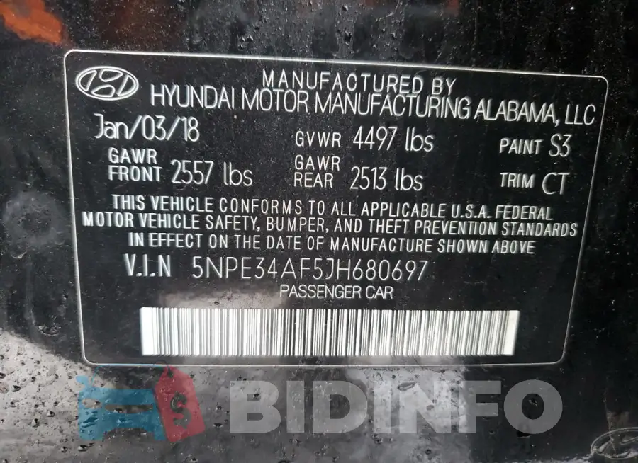 5NPE34AF5JH680697 Photo# 12