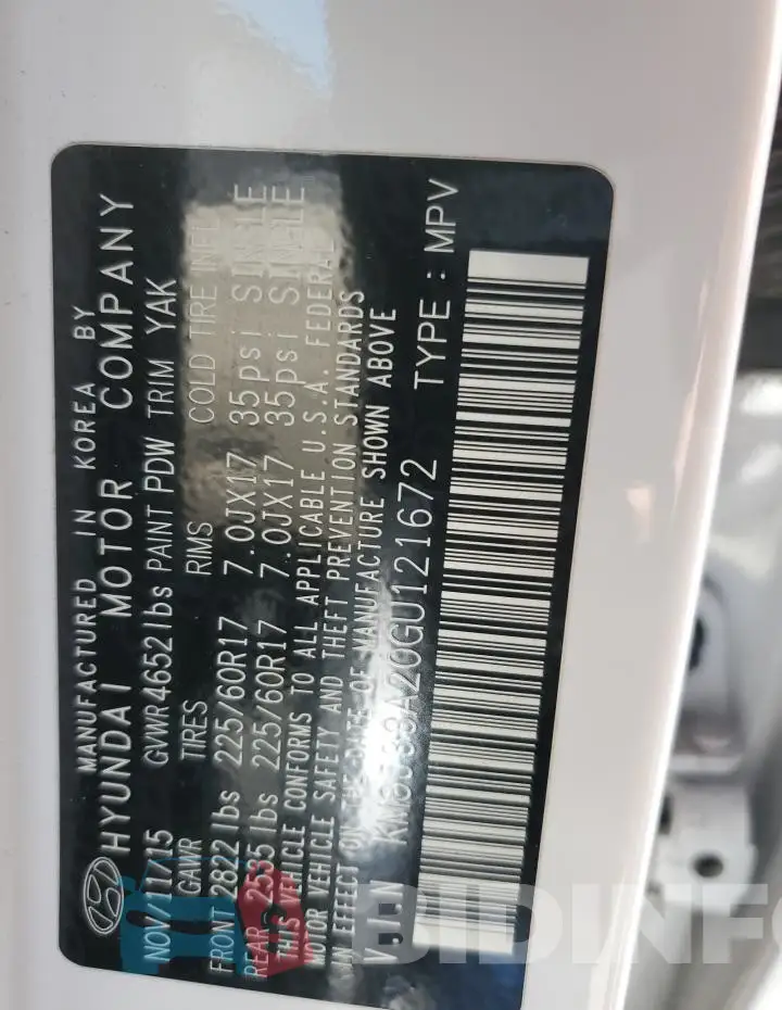 KM8J33A20GU121672 Photo# 13