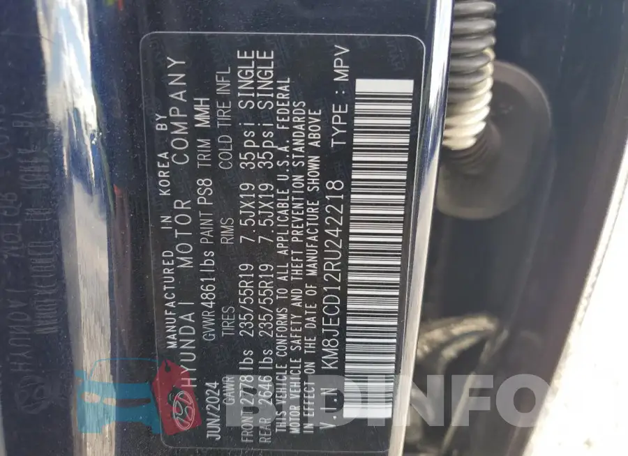KM8JECD12RU242218 Photo# 12