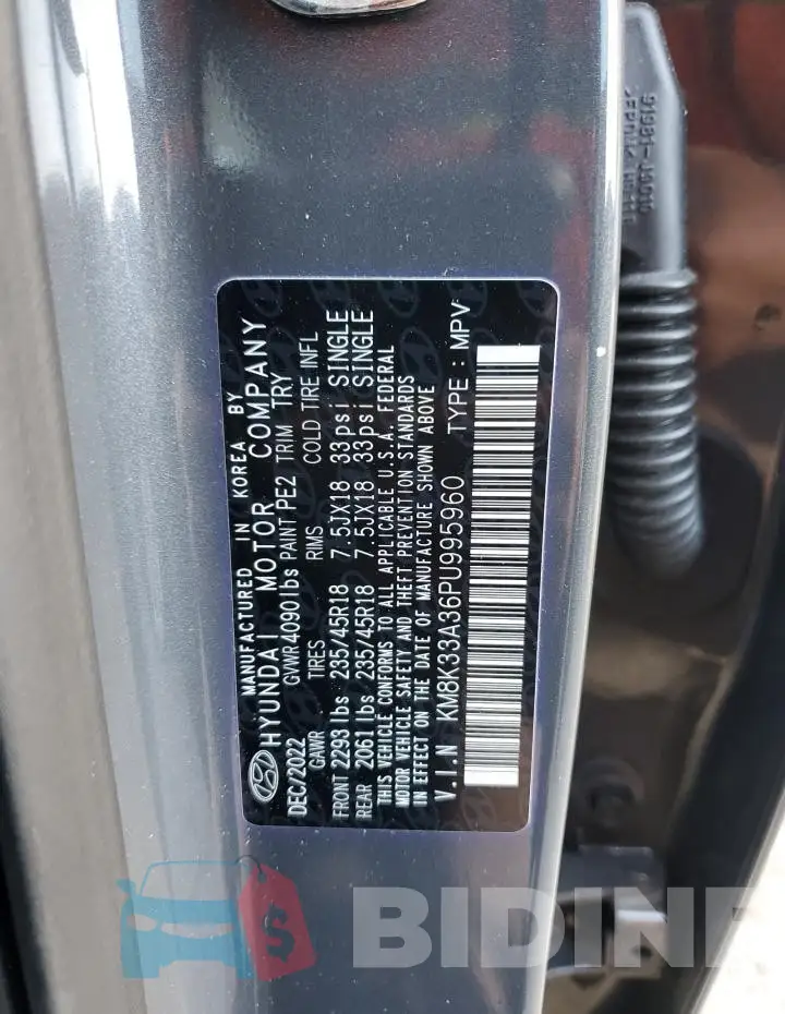 KM8K33A36PU995960 Photo# 14