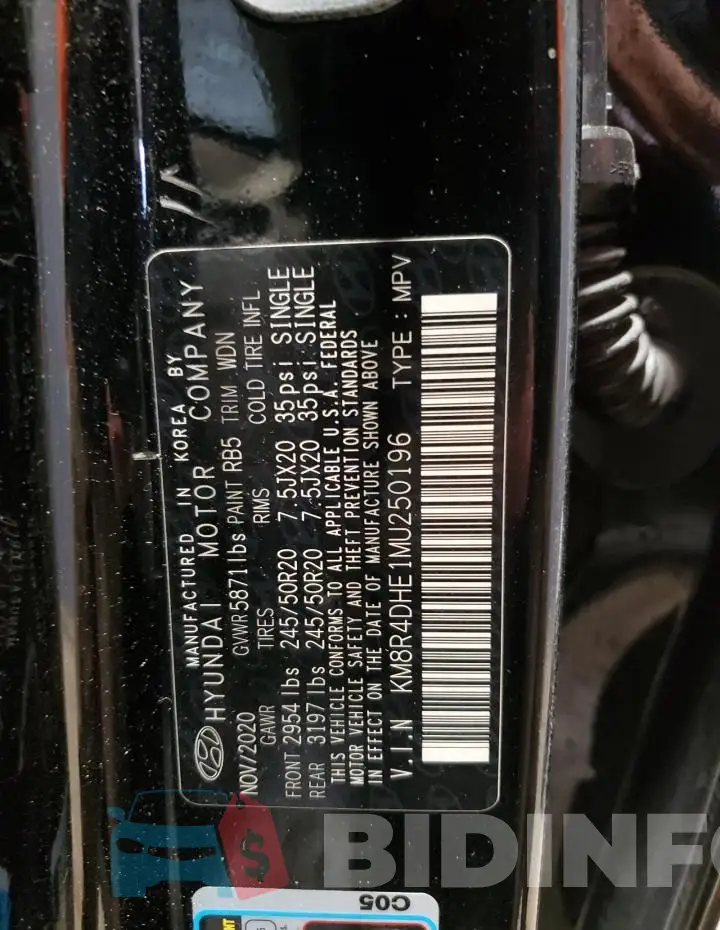 KM8R4DHE1MU250196 Photo# 13