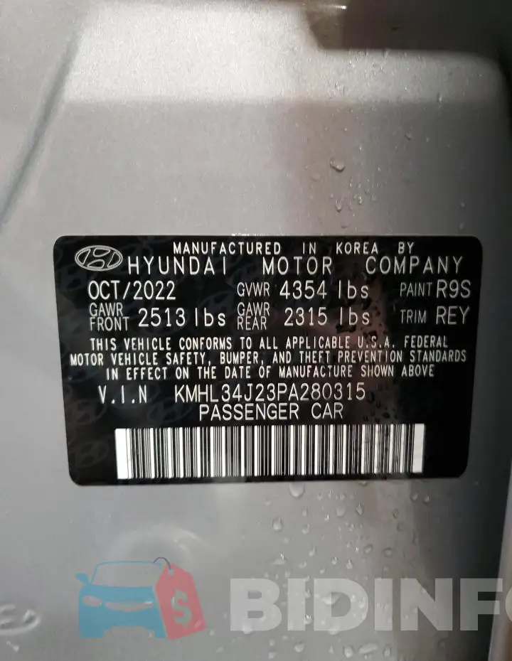 KMHL34J23PA280315 Photo# 13