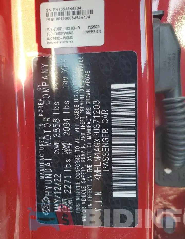KMHLM4AGXPU371203 Photo# 12