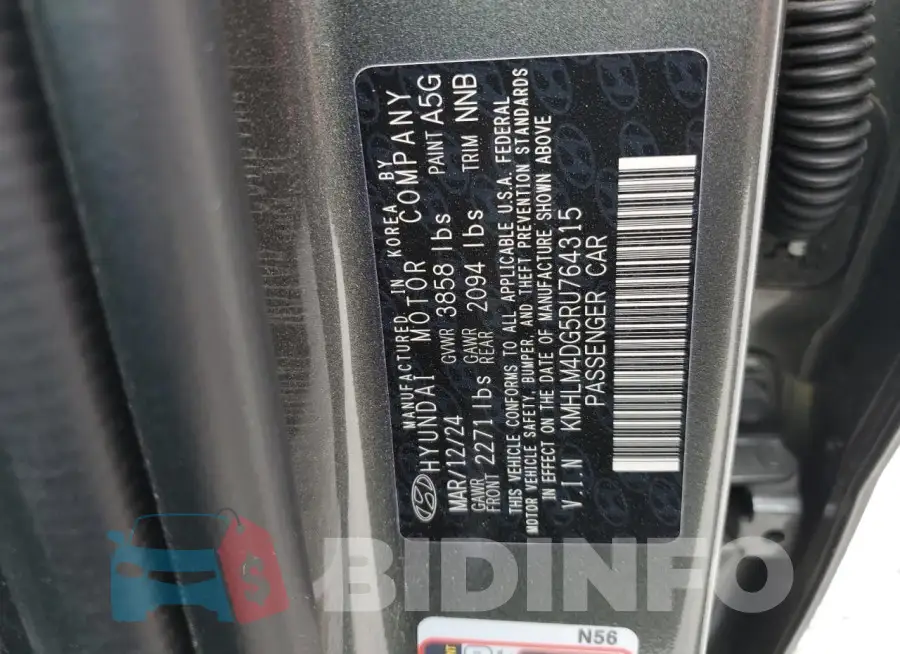 KMHLM4DG5RU764315 Photo# 12