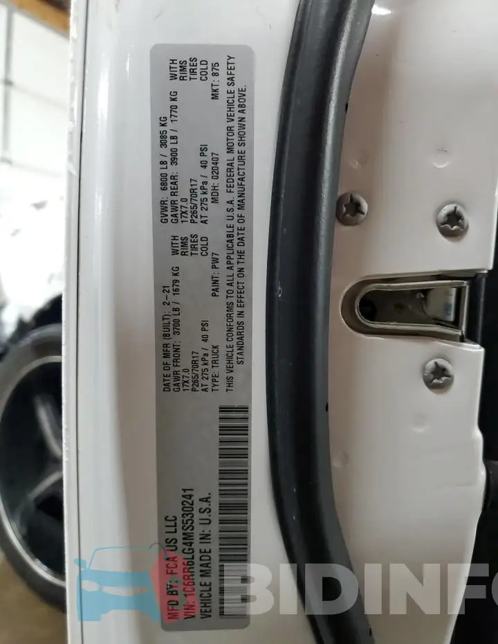 1C6RR6LG4MS530241 Photo# 12