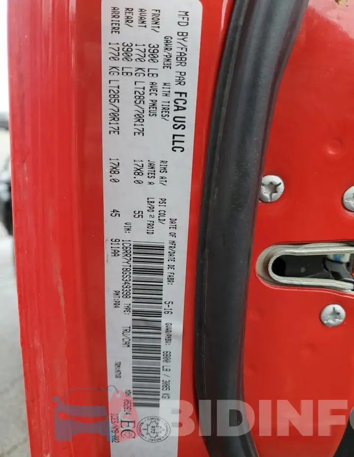 1C6RR7YT8GS349398 Photo# 12