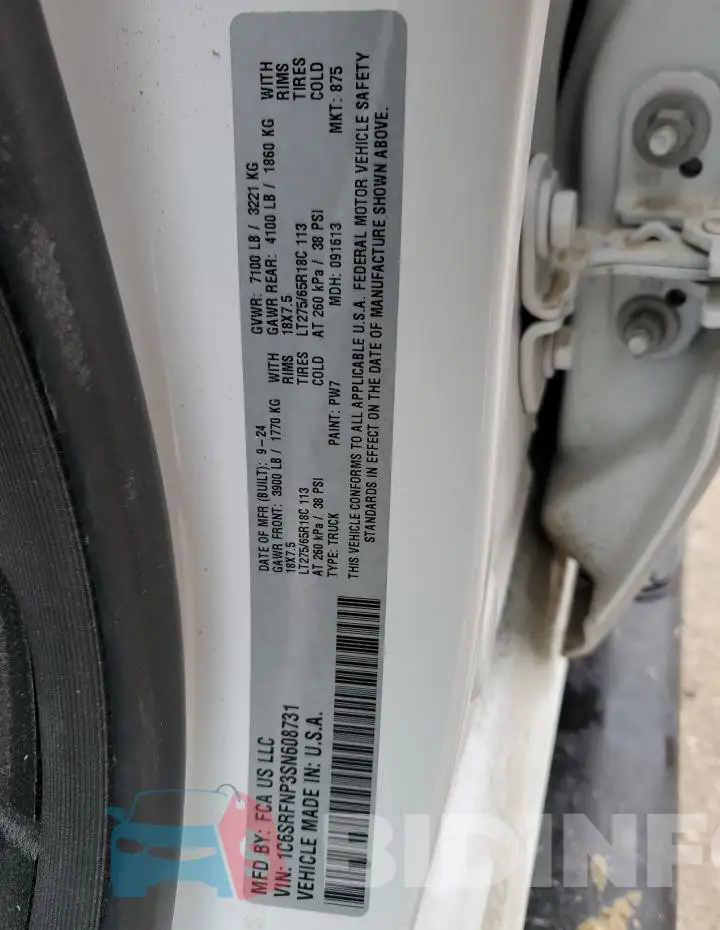 1C6SRFNP3SN608731 Photo# 12