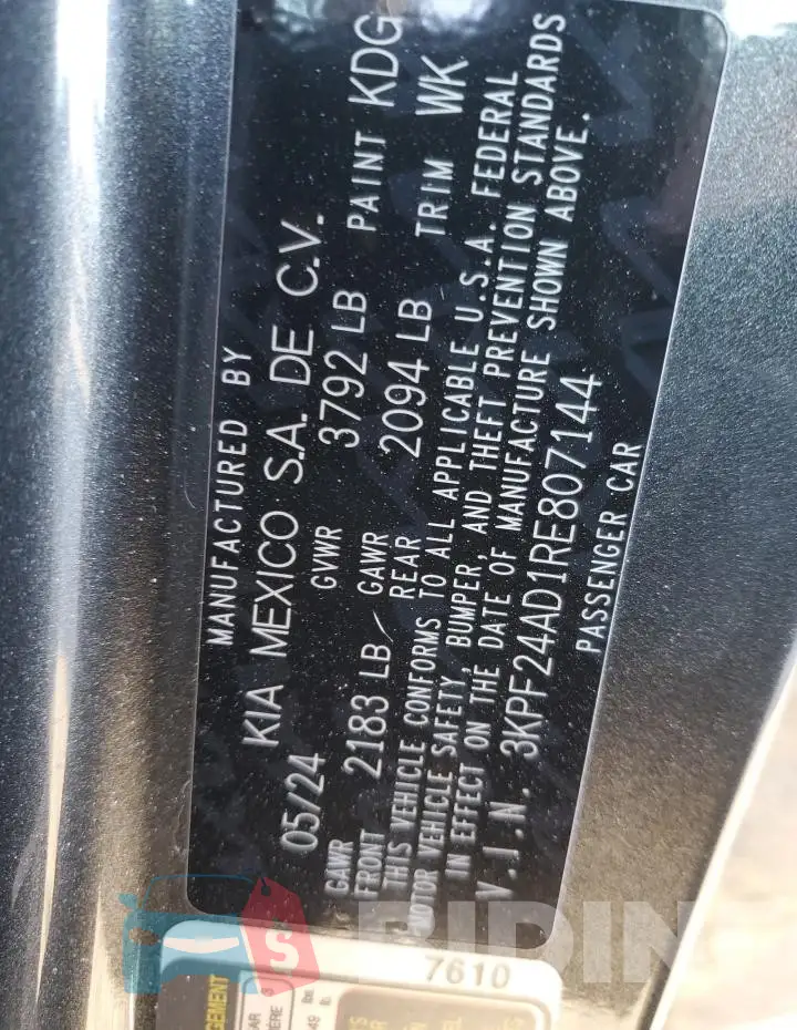 3KPF24AD1RE807144 Photo# 12