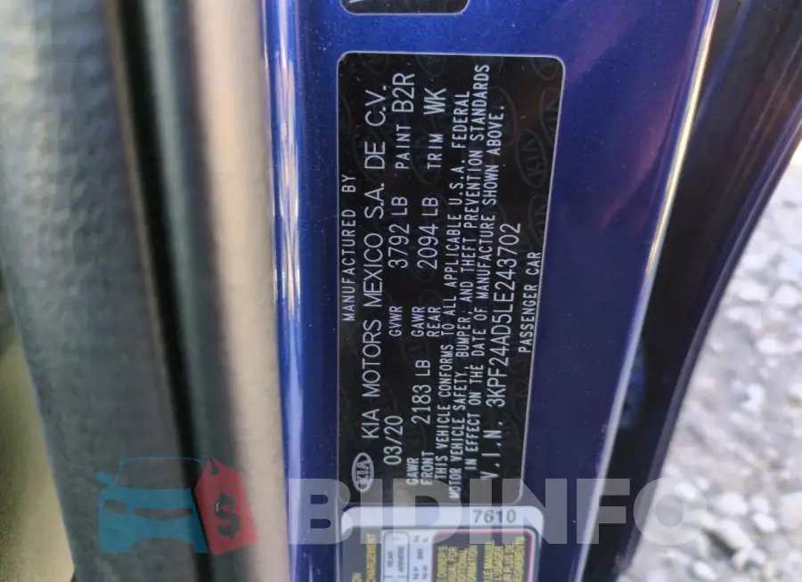 3KPF24AD5LE243702 Photo# 12