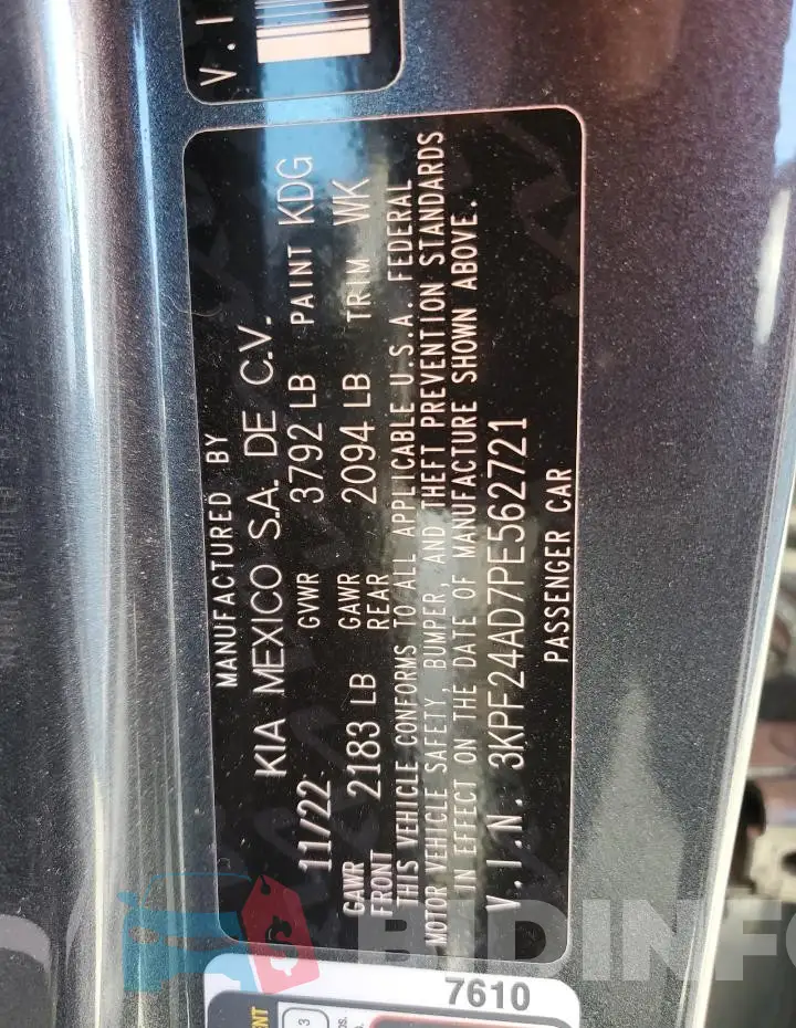 3KPF24AD7PE562721 Photo# 12