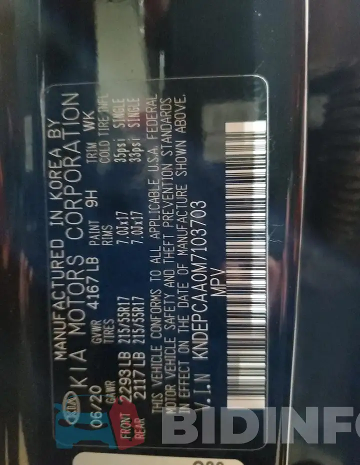KNDEPCAA0M7103703 Photo# 13