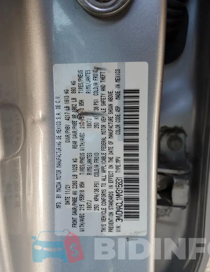 3MVDMACL1MM315831 Photo# 12