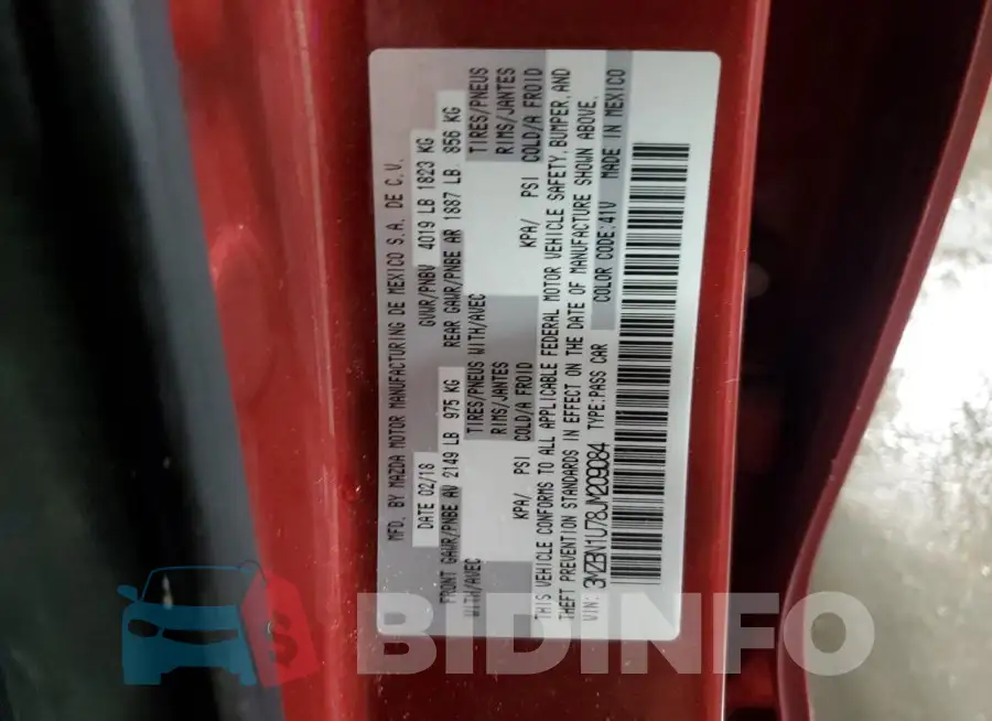 3MZBN1U78JM209084 Photo# 12