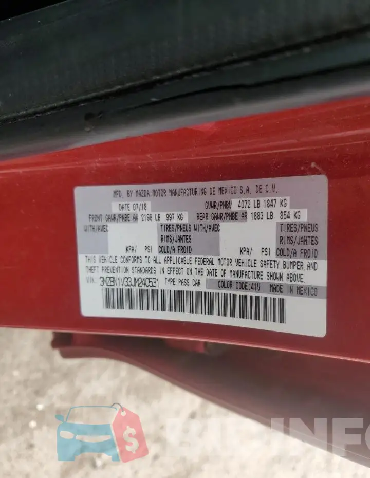 3MZBN1V33JM240531 Photo# 13