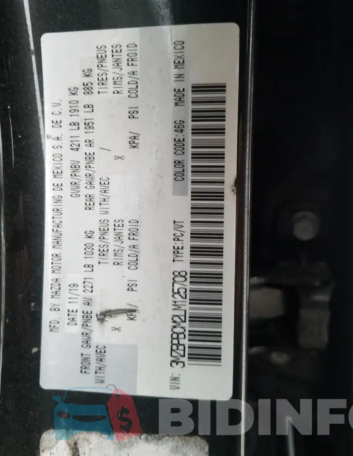 3MZBPBCM2LM125708 Photo# 12