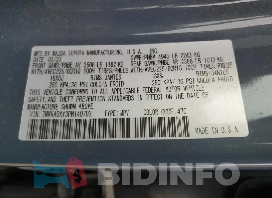 7MMVABXY3PN140793 Photo# 13