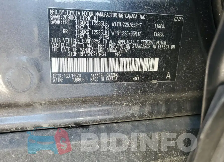 2T3H1RFV5PC240434 Photo# 12