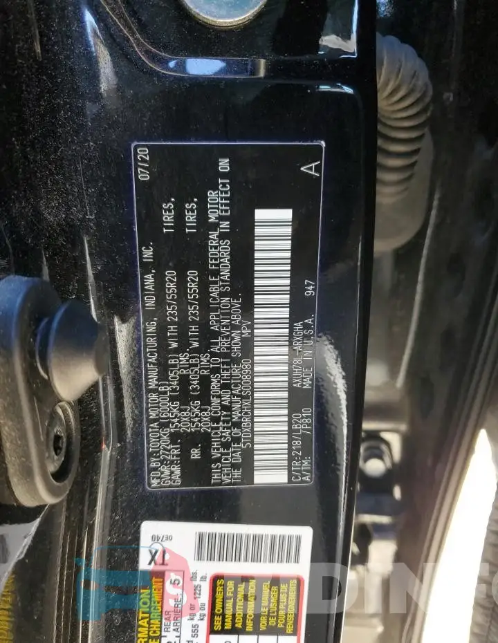 5TDXBRCHXLS008980 Photo# 14