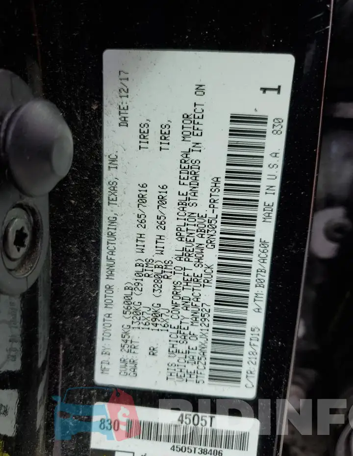 5TFCZ5ANXJX129527 Photo# 12